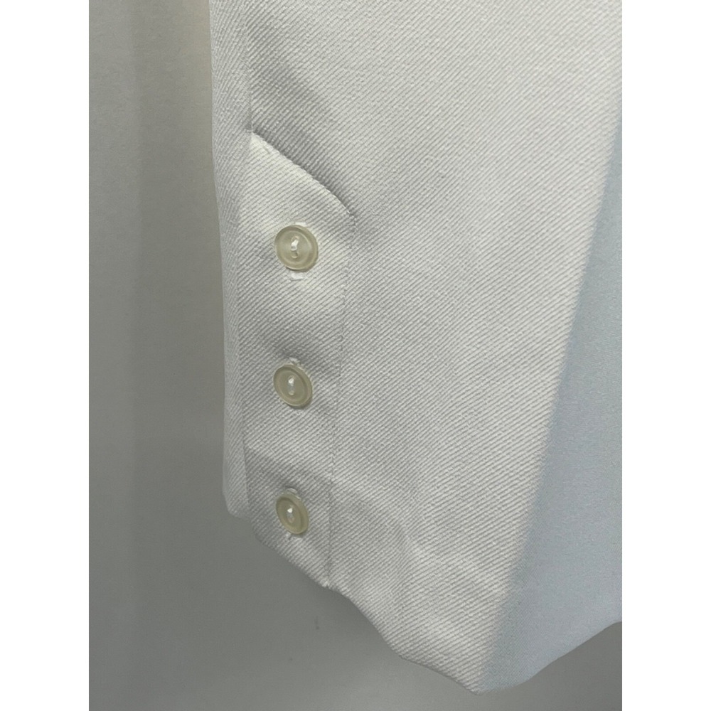 Alfred Dunner Cropped Pants Women's Sz 12 White 3 Button Leg Accents Stretch - Picture 3 of 12